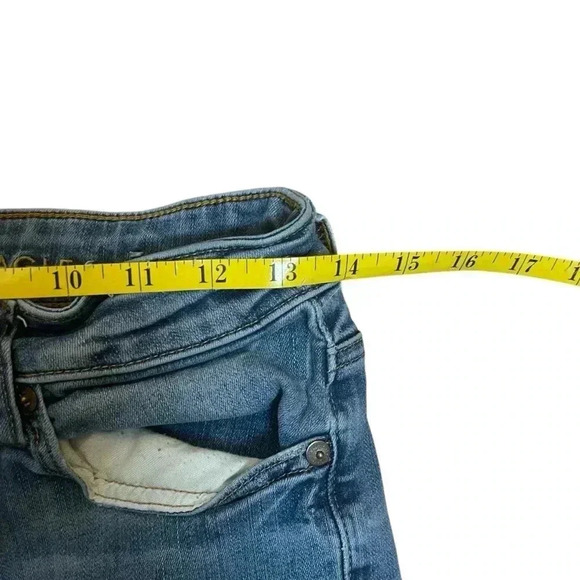 American Eagle Jeans Men Size 28 x 30 Medium Wash Distressed Athletic Skinny - Picture 11 of 11